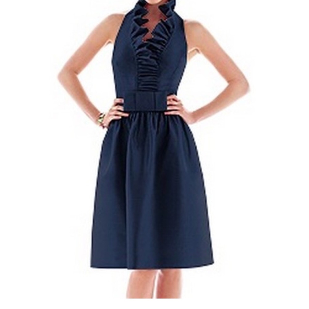Alfred Sung Full Length Midnight Blue Halter
